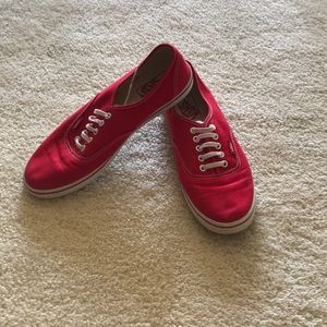 Red Authentic Low Pro Vans